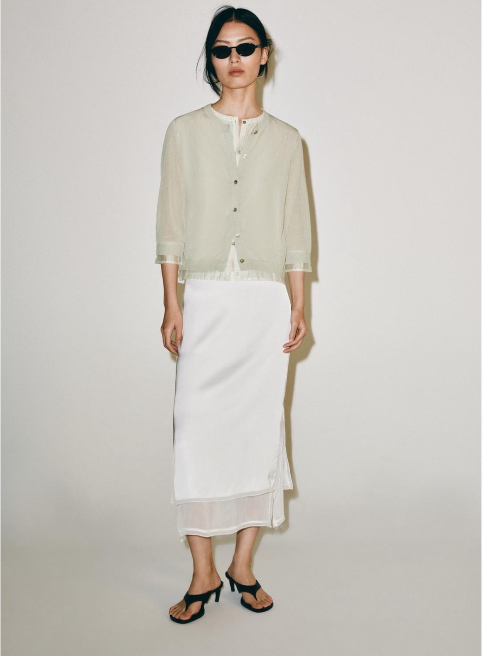 ZARA COMBINED KNIT JACKET